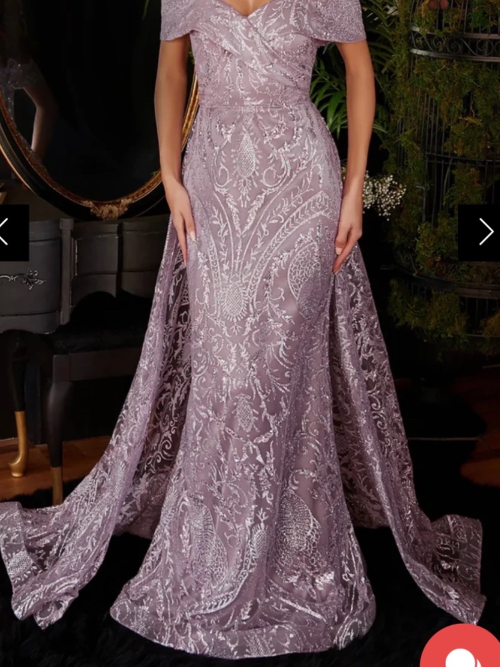 Ladivine size 8 gown mauve color